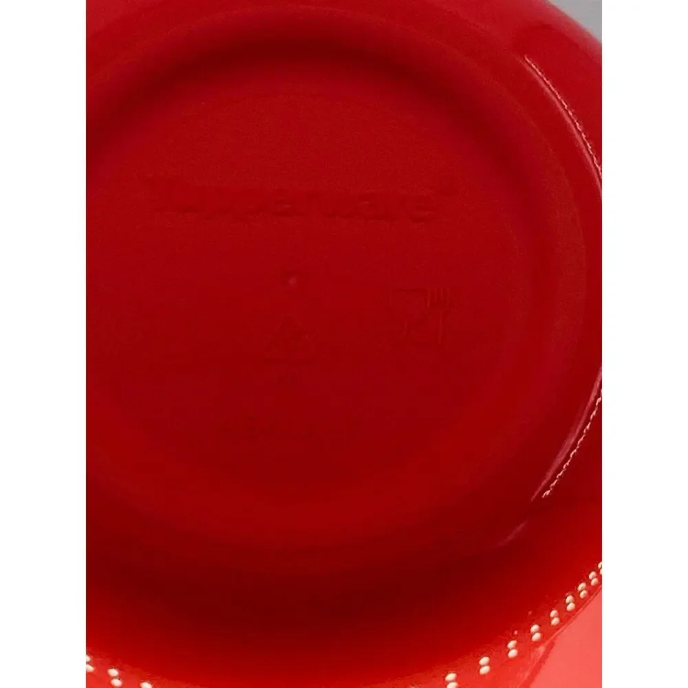 Tupperware Container Apple Shaped Red Treat Snack With Hinged Lid Forget Me Not